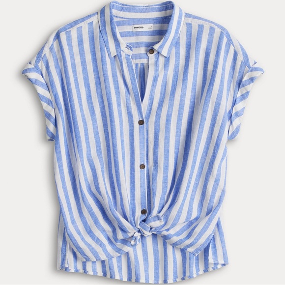 🌱🦢4 FOR $15!🦢🌱 Sonoma good for life stripe tee - Picture 2 of 5